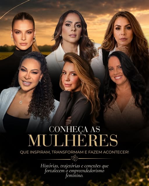 Material oficial com mulheres do encontro